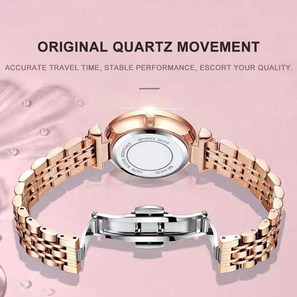 POEDAGAR Top Elegant Woman Watch Waterproof Luminous Date Week Ladies Wristwatch Stainless Steel Fashion Women's Quartz Watches