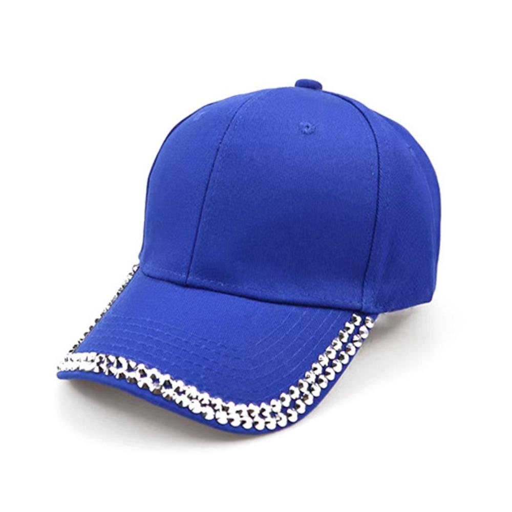 Adjustable Rhinestone Baseball Cap Elegant Streetwear Cap Diamond Brim Cap  Couple Accessories