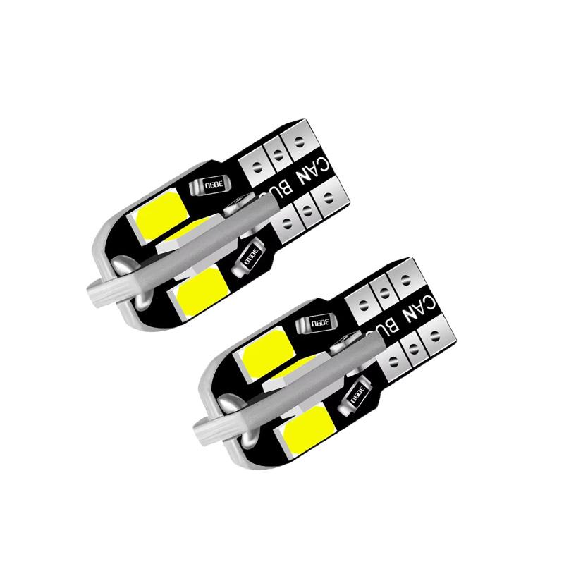 10 шт. W5W Светодиодная T10 168 194 Сигнальная лампа Canbus 4014 26SMD Для салонных ламп карты, купольных ламп, габаритных огней, белый 6000K