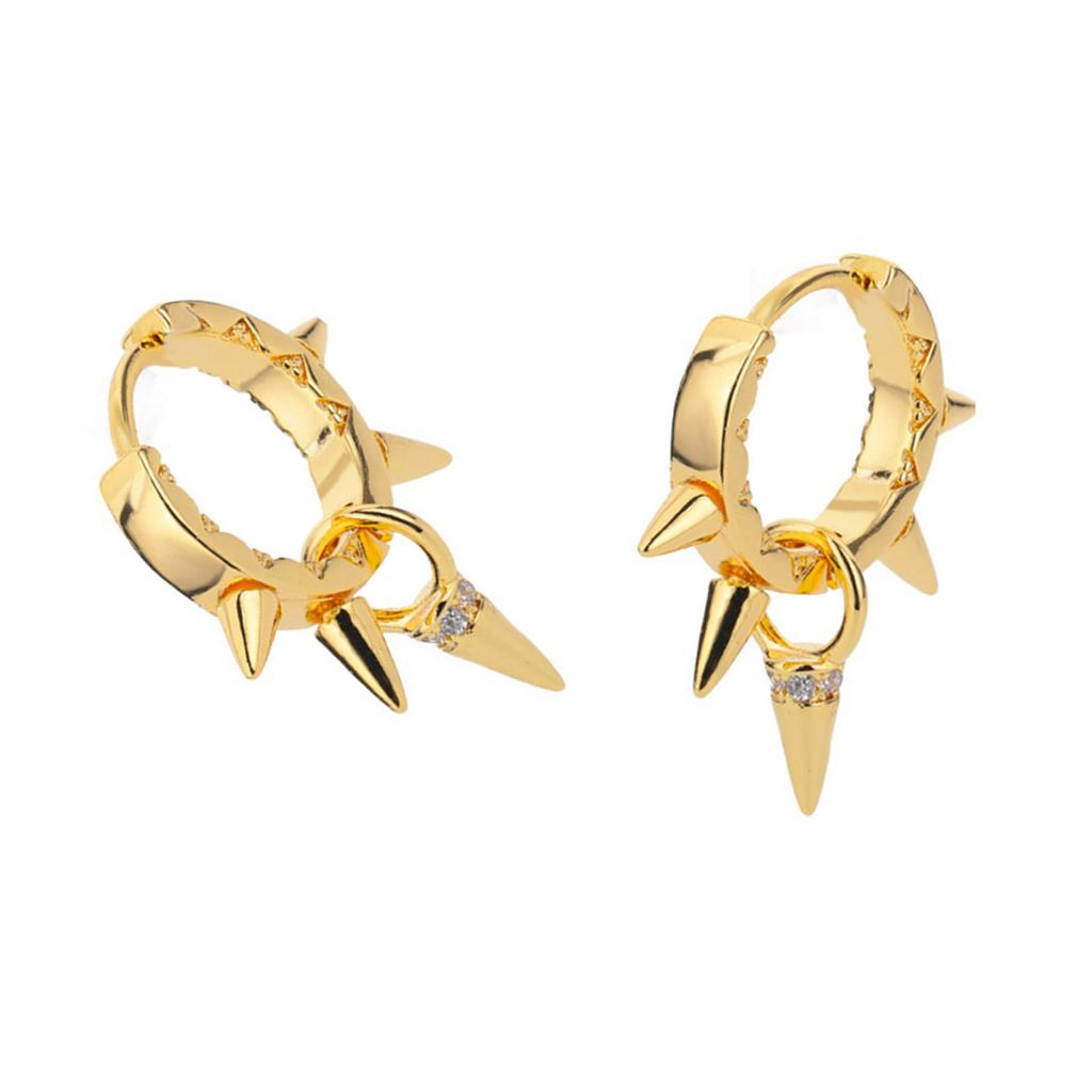 Минималистичные серьги-каффы с заклепками золотого/серебряного тона, модные серьги для пирсинга, стильные ювелирные аксессуары для вечеринок