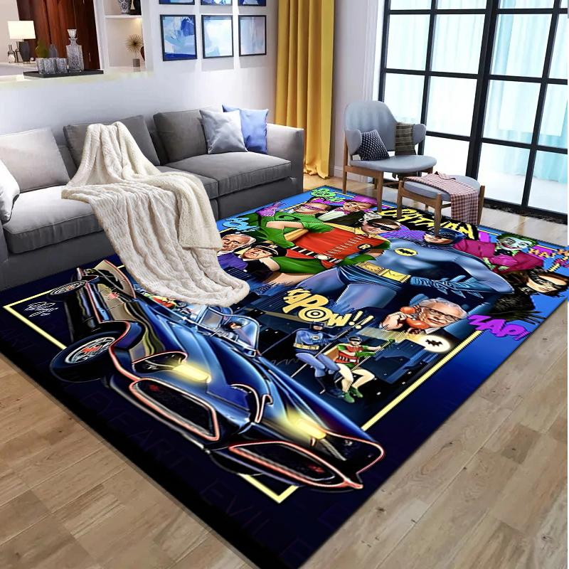 Batman Pattern Rug, Indoor/Outdoor Mat, for Picnic, Gameroom, Bedroom, Office, Living Room, Home Decor Carpet, Birthday Gift