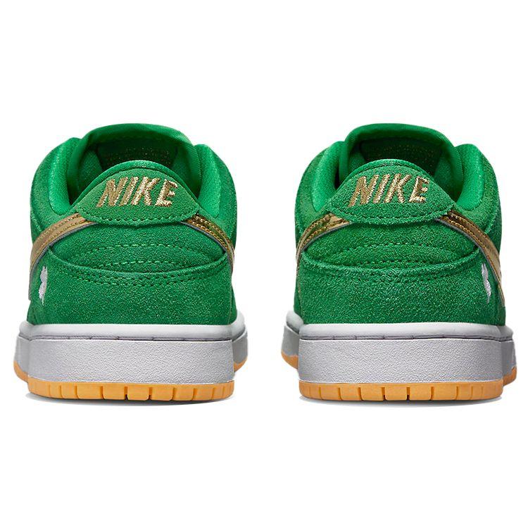 Nike Данк Лоу SB St. Кроссовки унисекс Патрика Дня Зеленые Lucky-Green Metallic-Gold BQ6817-303