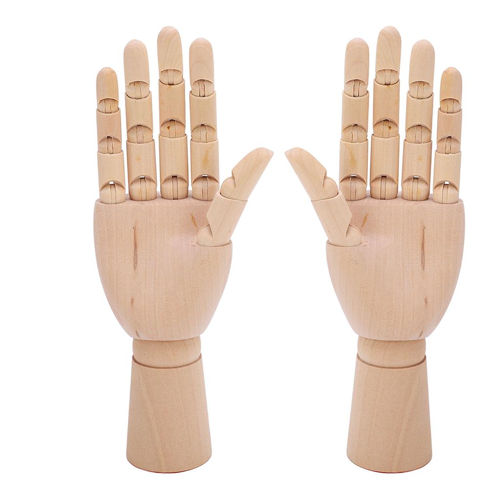 Mannequin Hand Flexible Joints Wood Fingers Drawing Mannequin Hand For Home Decorations Sketching Gi