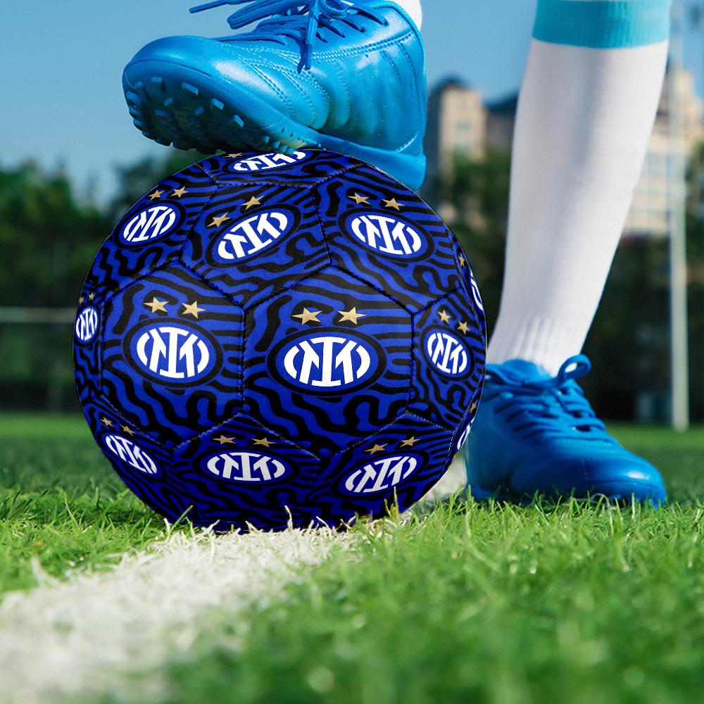 Mi-lan FC Emblem Printed Size 5 Soccer Balls, High-Quality, Anti-Slip, Protective Football, A Unique Gift , Birthdays, Christmas Gifts