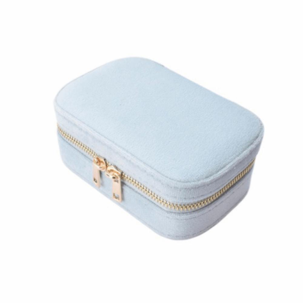 Velvet Portable Jewelry Box Square Necklace Storage Case Travel Jewelry Case Rings Storage Case
