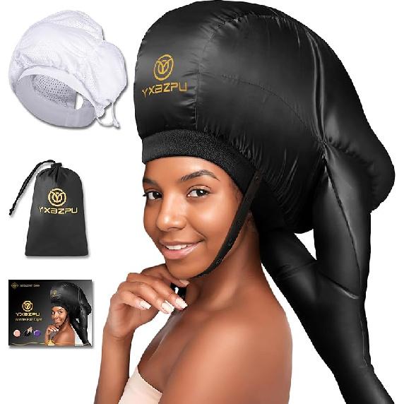 Фен-колпак, Насадка-колпак для фена, Колпак-диффузор для фена для кудрявых волос, Ускоряет время сушки, Безопасное глубокое кондиционирование, Укладка, Завивка при