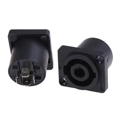 2X Speakon гнездовой аудиокабель для динамиков, 4-полюсные разъемы для корпуса панели