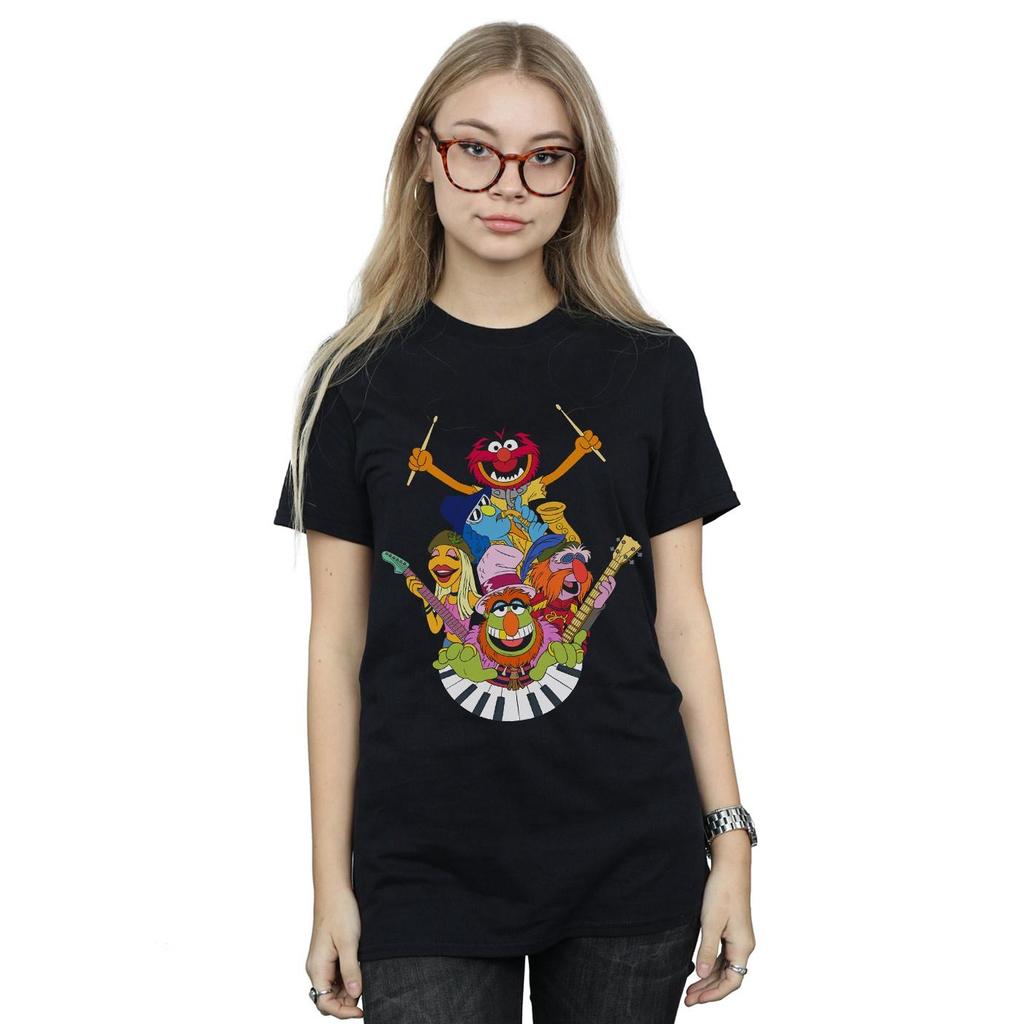 Disney Женская/Дамская хлопковая футболка бойфренд The Muppets Доктор Зубы и Электрический Хаос