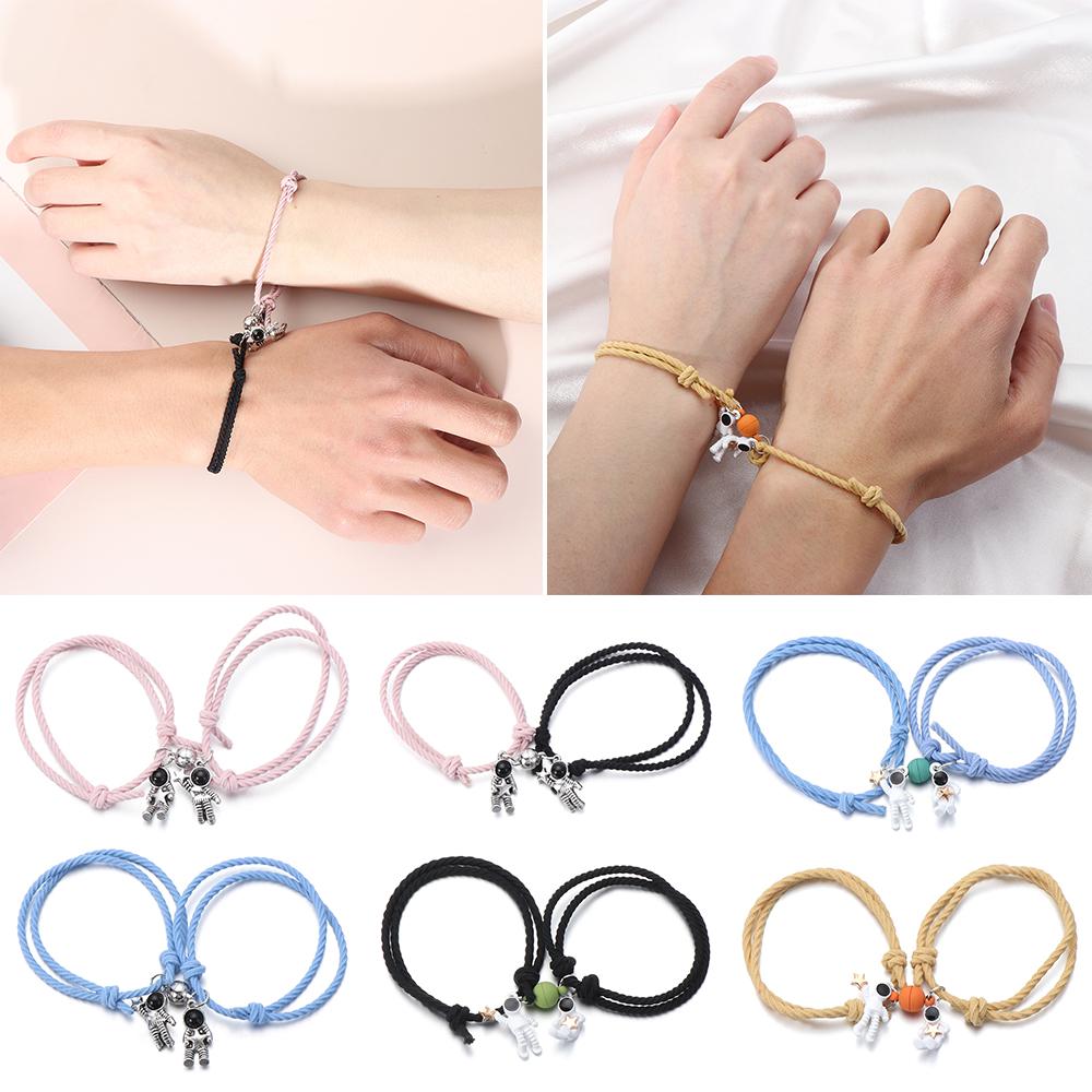 Ювелирные изделия, подарки для женщин и мужчин, браслет из веревки, браслет со звездой астронавта, магнитный браслет, подарок для пары