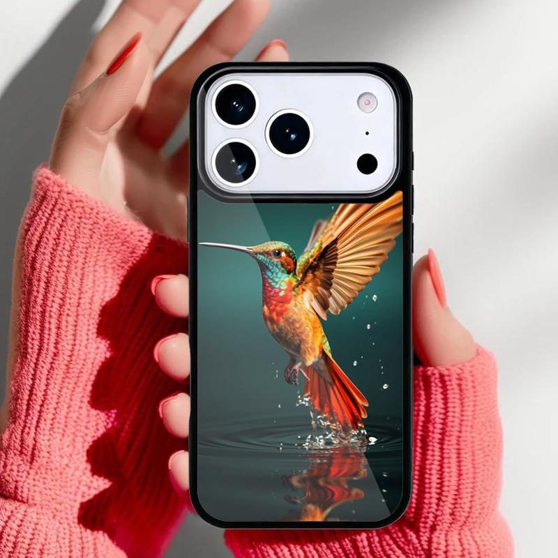 Милый чехол для телефона с колибри для iPhone 17 16 15 14 13 Pro Max Задняя крышка для 12 11 Pro Coque