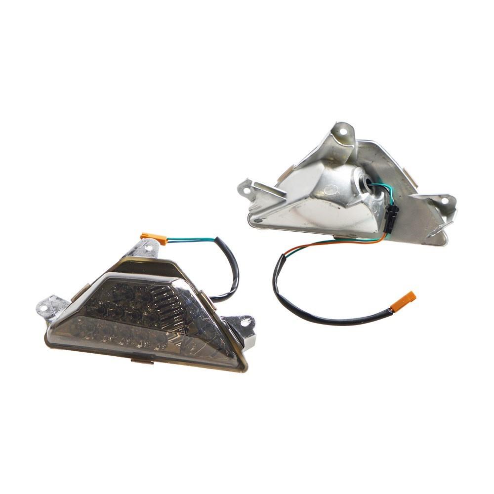 2 шт. Передние светодиодные указатели поворота янтарного цвета для Kawasaki ZX-6R Ninja 1000/300/400/650