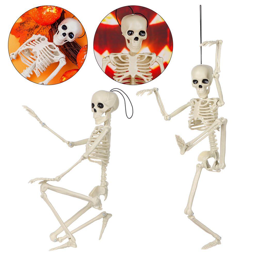 Plastic Hanging Outdoor Human Skeleton Scary Props Halloween Poseable Size