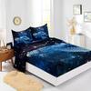 Four-Piece Mattress Set Ocean Dolphin Turtle 3D Digital Printing Kit Mattress Protective Cover
