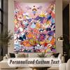 Custom Text Printed Tapestry Undertale Pattern Large Wall Hanging Indoor Room Decor