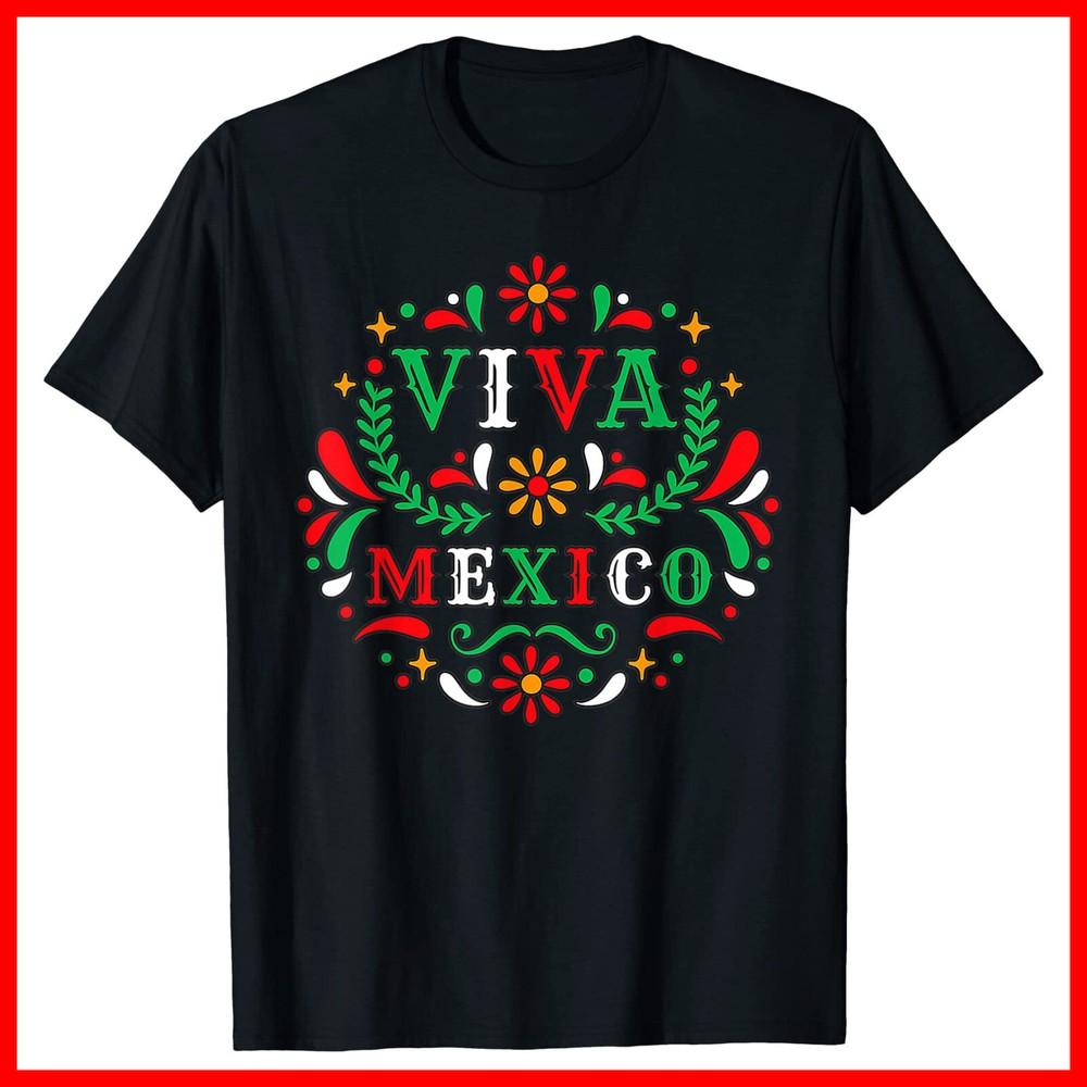Viva Mexico Mexican independence day - I Love Mexico Black Cotton T-Shirt Unisex T-Shirt