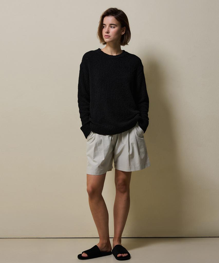 SHINE ON YOU Cotton Blend Loose Knit_ Soft Black
