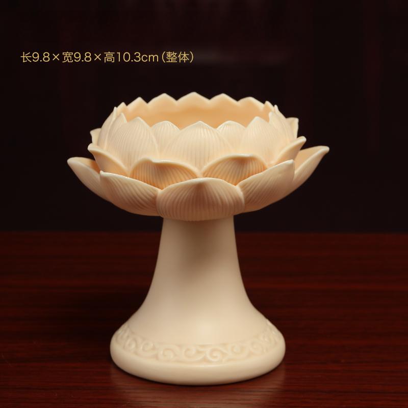 1шт керамический подсвечник в виде лотоса для домашнего использования, основание лампы с буддийским маслом, украшение для дома по фен-шуй