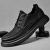 FashionLuxury Men's Genuine Leather Shoes Fashion Men's Casual Shoes Outdoor Oxford Shoe Thick Soled Non Slip Men's Driving Shoes