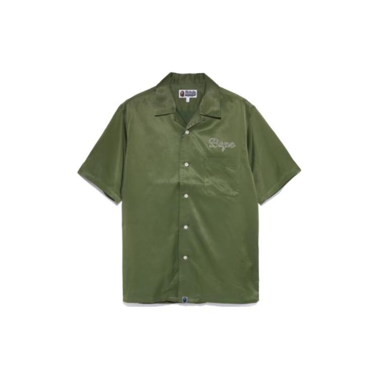 A BATHING APE Shirts Men's Lapel Moderate Straight Fit 0ZXSRM132001J
