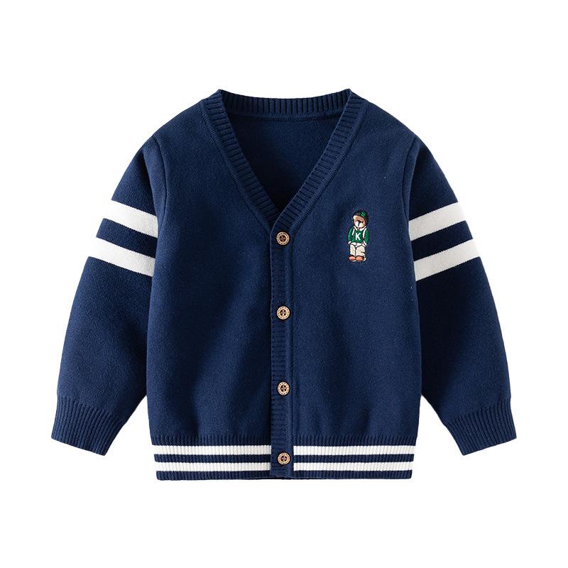 Children's Casual Sweater Fall Boy's Knit Baby V-neck Cardigan Sweater