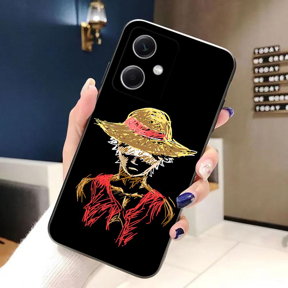 Чехол для телефона с логотипом Luffy из One Piece для Redmi Note 15 14 13 12 12S 11 11T 11S 10 9T 9 Pro, ТПУ Чехол Funda, DIY Оболочка Capa Cover