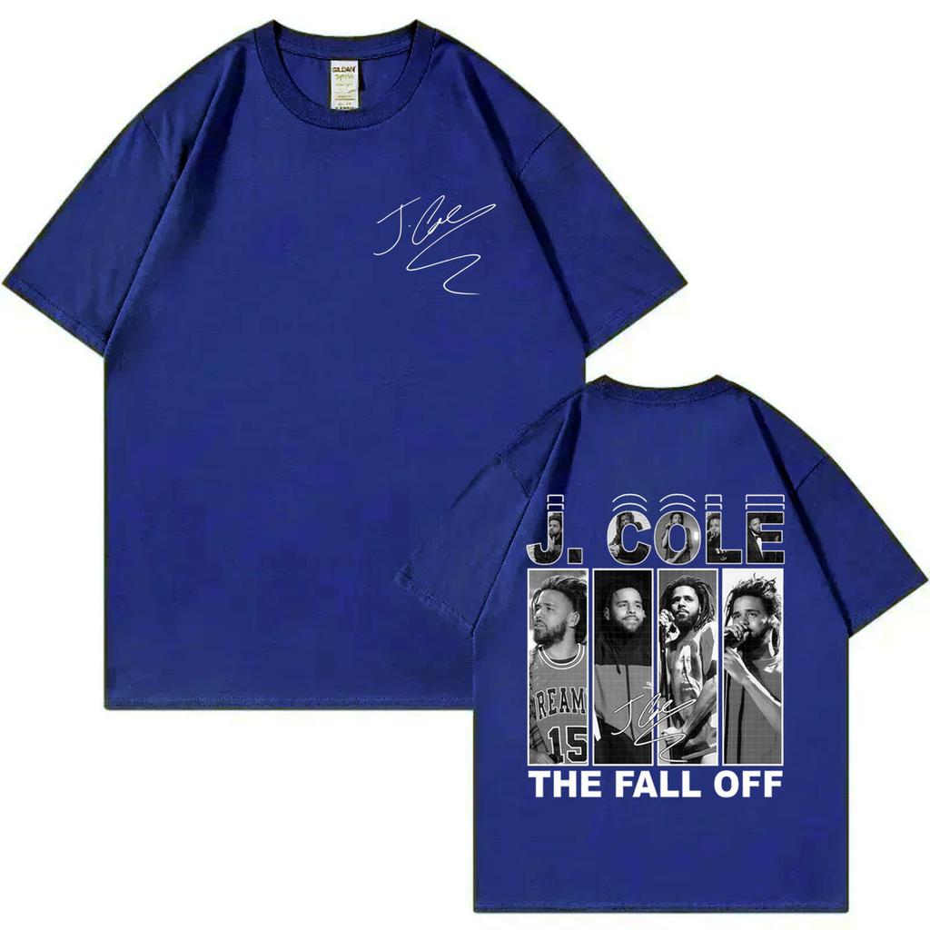 Рэпер J Cole The Fall Off Tour 2026 Графические футболки Мужские Хип-хоп Винтажные Футболки с коротким рукавом Повседневная Мода Свободная Футболка