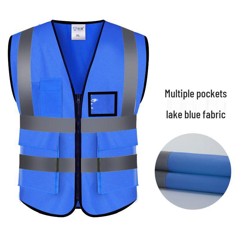 Breathable Reflective Safety Vest for Construction Workers - Custom Logo Available