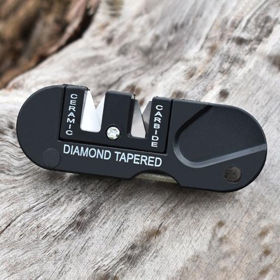 Карманный точильный инструмент для улицы, высокая твердость, алмазный материал, мини-точилка для ножей, портативная шлифовка рыболовных крючков, многофункциональный инструмент для заточки ножей