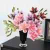 55cm Length Faux Flower 3 Heads Design Artificial Flower Stem  Living Room Decoration