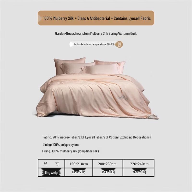 Mercury Home Textiles Jacquard Mulberry Silk Quilt