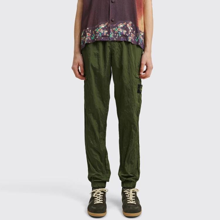 STONE ISLAND Fall Knitted Sweatpants Men's Olive 761531021-v0058