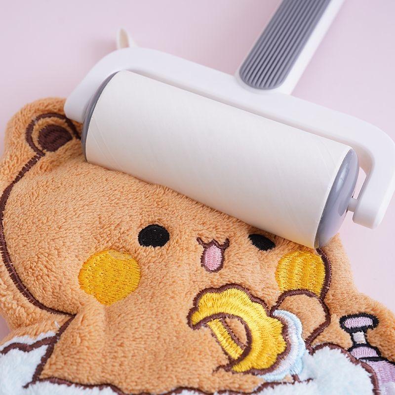 Мягкое полотенце для рук Panda Bubu Dudu Двухслойное Толстое Впитывающее Коралловый Флис Подвесное Полотенце Милое Полотенце с Мультяшным Медведем для Дома