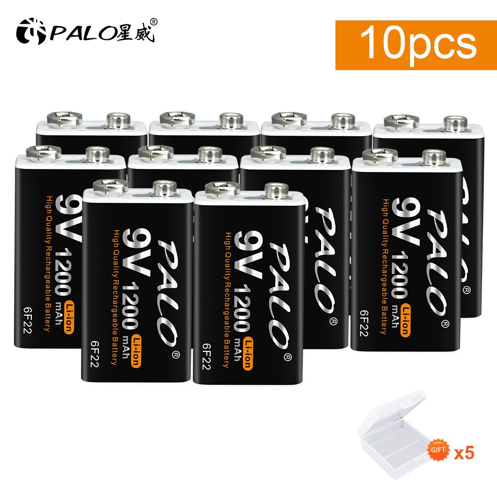 PALO 1200 мАч micro USB 9 В литий-ионная аккумуляторная батарея 6F22 9 В литий-ионная аккумуляторная батарея для модели радиоуправляемого вертолета микрофон игрушка
