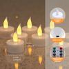 12 Мини светодиодных свечей-светильников на батарейках USB, имитирующих пламя, в пластиковых корпусах-столбиках, для Рождества, Дивали, Хэллоуина и Пасхи