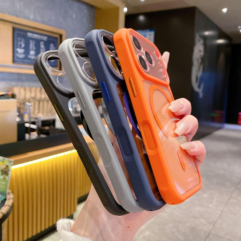 Магнитный прозрачный чехол с полной защитой от падений для iPhone 17 / Apple 16 Pro Max Линза