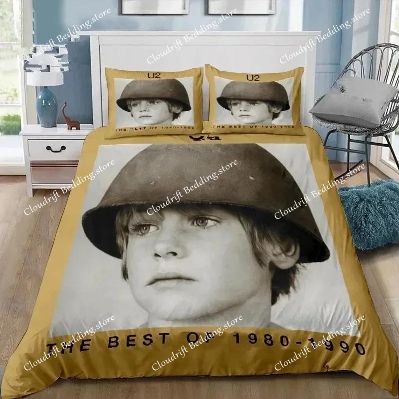 Rock U2 Band Bedding Set Quilt Cover Pillowcase Comforter king Queen Size Boys Adult Duvet Cover Bed Set