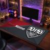 VfB Stuttgart FC Custom Large Mouse Pad, Personalized Name Text Print, Football Logo Non‑Slip Desk Mat Gaming Gift
