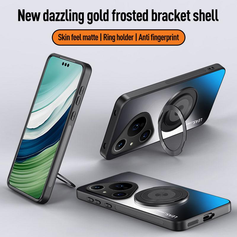 Для Huawei Pura 70 80 Ultra P60 P50 P40 P30 Mate 70 60 50 40 30 20 Pro Чехол для телефона с магнитной кольцевой подставкой, Защитная крышка для кольца объектива