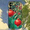 Чехол для телефона Food Fruit Red Pomegranate для Samsung S25, S24, S21, S22, S23, S30, Ultra, S20, Plus, Fe, Lite, Note, 10, 9, 5G Черный