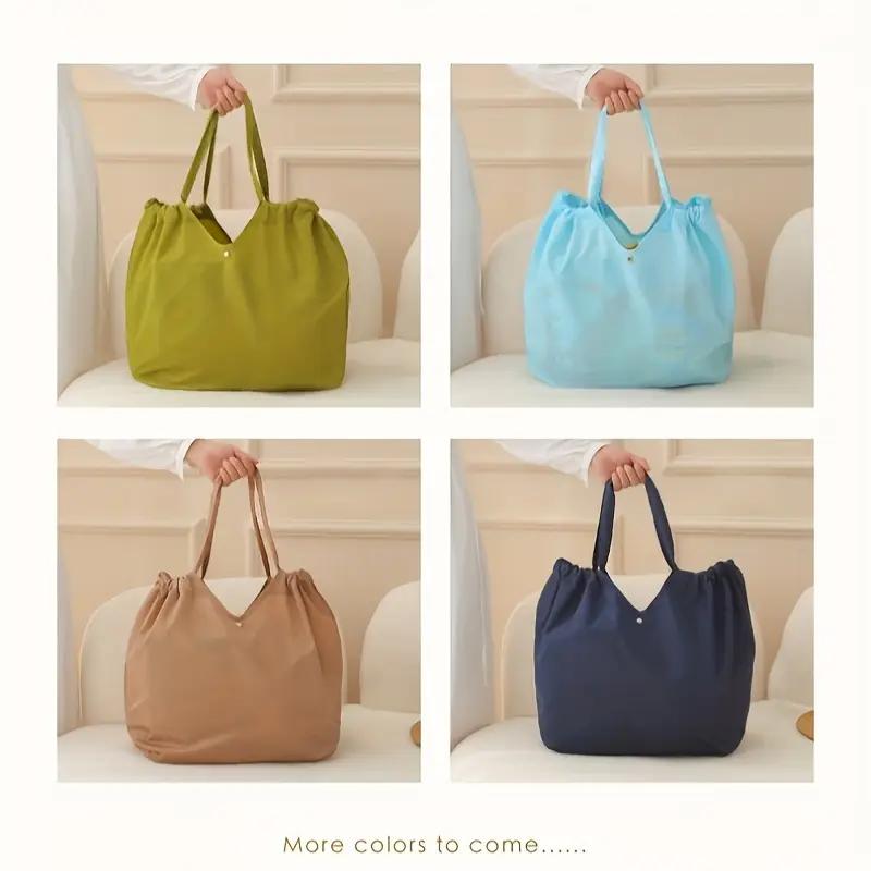 Fashion Foldable Eco-Friendly Shopping Bag Tote Folding Pouch Handbags Convenient Large-capacity for Travel Grocery Bag