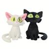 Cartoon Movie Plush Toys Kawaii White Cat And Black Cat Stuffed Animals Plushies Birthday Gift For Children Girls