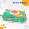 SUNNY DOGGY Pet Wet 80 листов x 6 для протирания лап собак, вокруг ушей и всего тела, влажные салфетки для безопасного и большого размера, штук, лист,