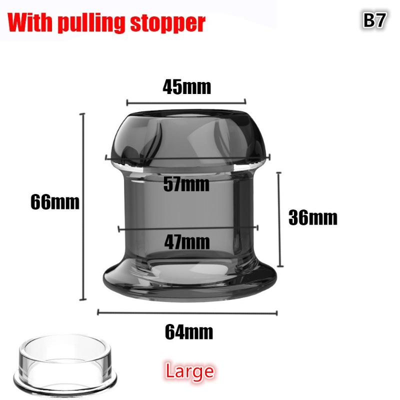 Hollow Speculum Peeking Anal Beads Butt Plug With Stopper Expander Tunnel Transparent Anus Dilation Adult Women Men Gay