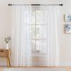 Gauze Lace Sheer Curtain Embroidered Tulle Curtain Vintage Window Drapes Living Room
