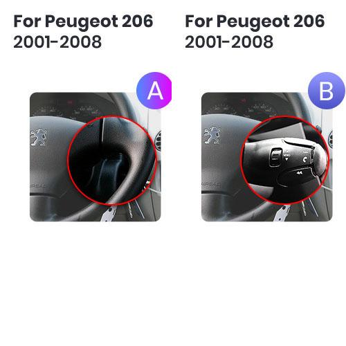 Для Peugeot 206 2001-2008 с кнопкой Android автомобильный радиоприемник мультимедийный плеер навигация стерео GPS 2 Din 1 + 16 ГБ