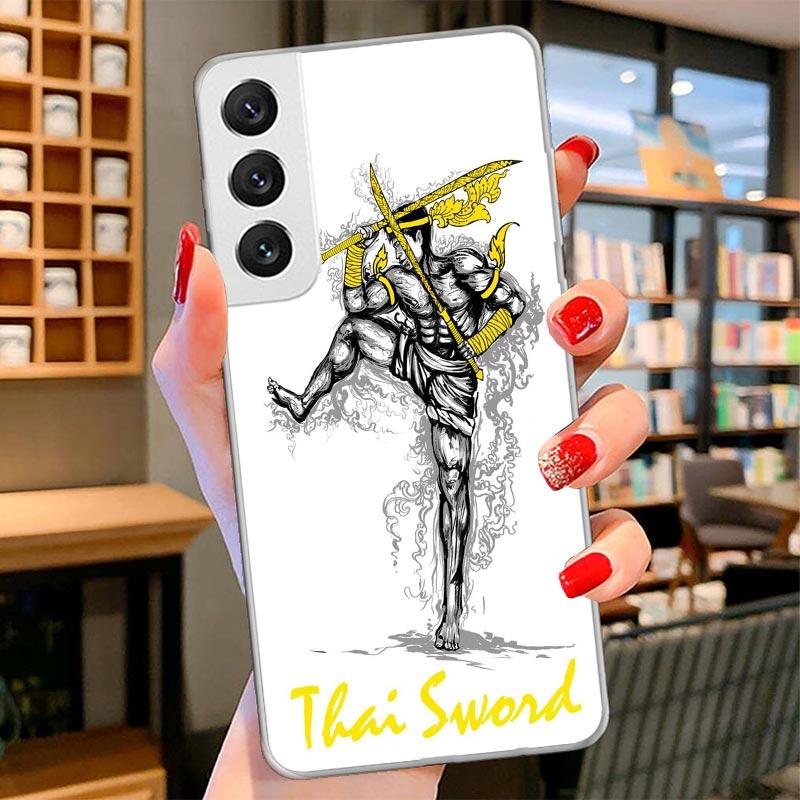 Muay Thai Fight Boxing Cover Phone Case For Samsung Galaxy S26 S25 Edge S24 Ultra S23 S22 Plus S21 S20 FE Soft Fundas Shell Gala