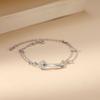 Zinc Zinc Alloy Titanium Steel Women Double Layer Bracelet Fashion Jewelry Korean Style Bracelet Hand Chain