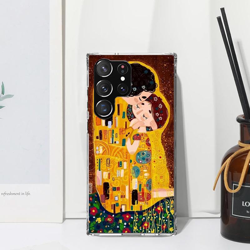 Чехол для телефона 'Поцелуй' Густава Климта Для Samsung Galaxy S26 S25 Edge S24 FE S23 S22 Ultra S21 Plus S20 + Художественные Fundas Задняя крышка