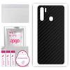 apgo Protective Skin Sticker for the Back Compatible with Blackview A80 Plus, Wrap Film, Foil, Vinyl - Pattern Carbon Black