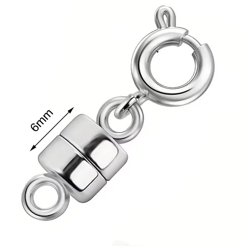 Двойные магнитные застежки для ожерелий, золотистые и серебристые, застежки-конвертеры для ювелирных изделий, удлинители для ожерелий, фурнитура для изготовления ювелирных изделий